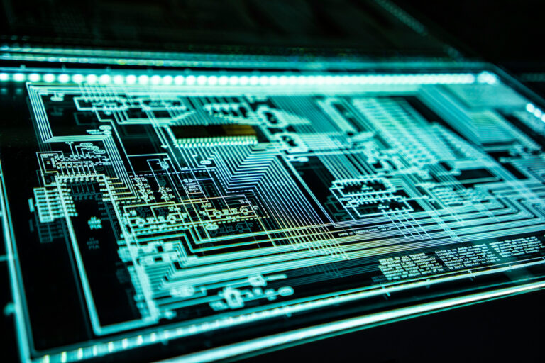 blau-grünes LED-Panel