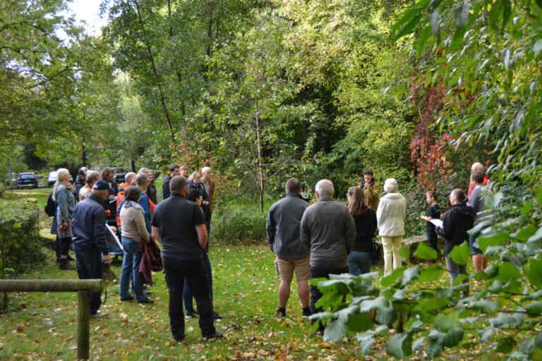 viele Personen stehend in der Natur