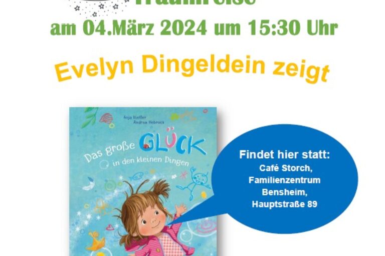 Plakat zur Vorlesezeit für Kinder
