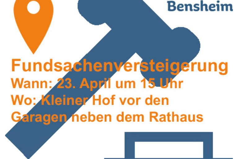 Plakat zur Fundsachenversteigerung
