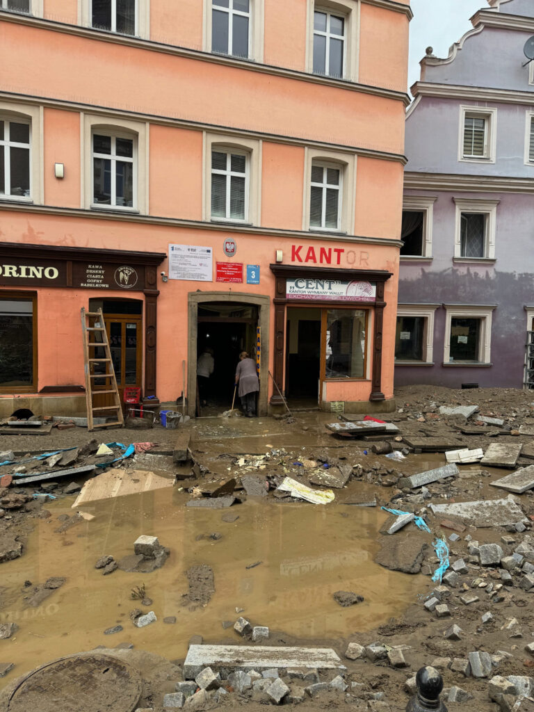 Verwüstungen nach einem Hochwasser