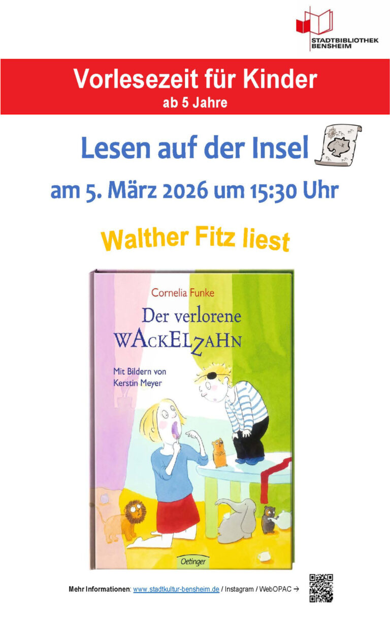 Plakat zu Lesen auf der Insel